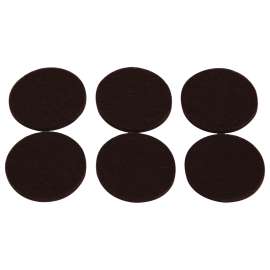 ProSource FE-50221-PS Furniture Pad, Felt Cloth, Brown, 1-3/8 in Dia, 5/64 in Thick, Round