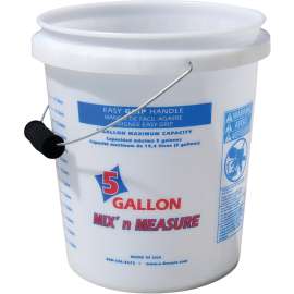 ENCORE Plastics 350001 Paint Pail, 5 gal Capacity, Plastic, White