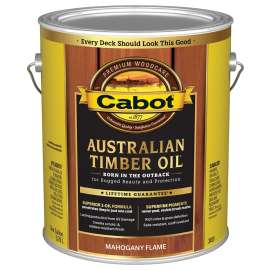 Cabot 140.0003459.007 Timber Oil, Flat, Mahogany Flame, 1 gal