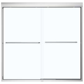 MAAX Aura 135661-900-084000 Bathtub Door, Semi Frame, Clear Glass, Bypass/Sliding Door, 1/4 in Glass