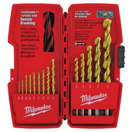 Milwaukee 48-89-0011 Drill Bit Set, 14-Piece, Steel, Titanium
