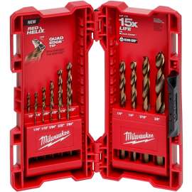 Milwaukee 48-89-2331 Jobber Length Drill Bit Set, 15-Piece, Cobalt Steel
