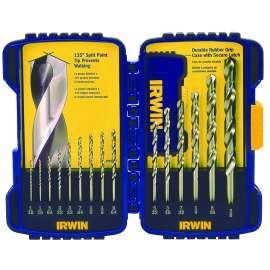 IRWIN 316015 Drill Bit Set, General-Purpose, Cobalt HSS, Black Oxide