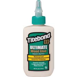 Titebond III 1412 Wood Glue, Brown, 4 oz Bottle