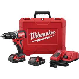 Milwaukee M18 2801-22CT Drill Driver Kit, Battery Included, 18 V, 2 Ah, 1/2 in Chuck