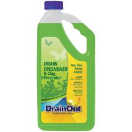 Drain OUT DOF0632N Drain Cleaner and Freshener, Liquid, Green, Citrus, 32 oz Bottle