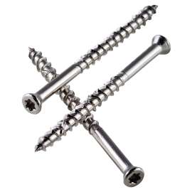 Simpson Strong-Tie T07300WPP Deck Screw, #7 Thread, 3 in L, Box Thread, Trim Head, 6-Lobe Drive, Steel, Stainless Steel