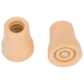 ProSource FE-S619-PS Crutch Tip, Round, Rubber, Almond, 7/8 in Dia, 2-3/64 in H