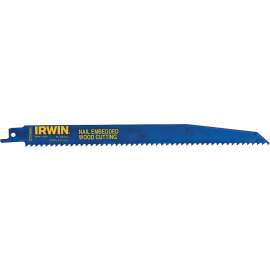 IRWIN 372956P5 Reciprocating Saw Blade, 2 in W, 9 in L, 6 TPI, Cobalt/Steel Cutting Edge
