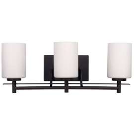 CANARM IVL363A03ORB Vanity Light, 100 W, 3-Lamp, A Lamp, Steel Fixture, Oil-Rubbed Bronze Fixture