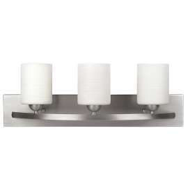 CANARM IVL370A03BPT Vanity Light, 100 W, 3-Lamp, A19 Lamp, Steel Fixture, Brushed Pewter Fixture