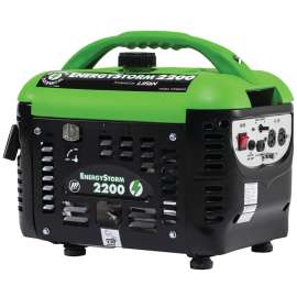 LIFAN ES2200SC Portable Generator, 17 A, 120 V, 2200 W Output, Octane Gas, 1 gal Tank, 6 hr Run Time