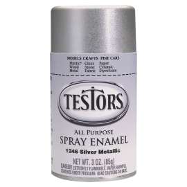 TESTORS 1246T Craft Paint, Metallic, Silver, 3 oz, Bottle