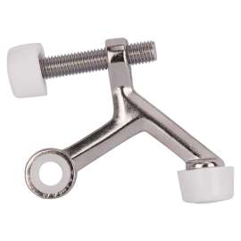 Prosource H20-B022-PS Light-Duty Hinge Pin Door Stop, 2-1/4 in Projection, Die-Cast Zinc & Plastic, Chrome