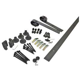Onward 2460302MATPVC Decorative Sliding Hardware Kit, 2 m L Track, Steel, Matte, Wall Mounting