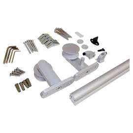 Onward 2460202ALPVC Decorative Visible Rail System, 2 m L Track, Aluminum, Wall Mounting
