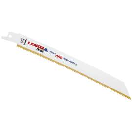 Lenox Gold 21065810GR Reciprocating Saw Blade, 3/4 in W, 8 in L, 10 TPI