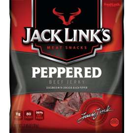 Jack Link's 10000007614 Beef Jerky, Peppered Flavor, 2.85 oz