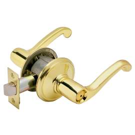 Schlage Flair Series F40V FLA 605 Privacy Lever, Brass
