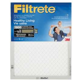 3M MA03DC-6-C-6/CS Allergen Reduction Filter, 20 in L, 25 in W, 1900 MPR