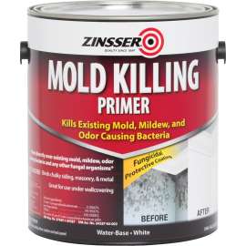 ZINSSER 276049 Mold Killing Primer, Flat, White, 1 gal, Can