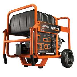 Generac G0068640 Portable Generator, 120/240 V, 12 gal Tank, 32.4 hr Run Time, Electric, Recoil Start