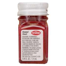 TESTORS 1104TT Enamel Paint, Gloss Dark Red, 0.25 oz Bottle
