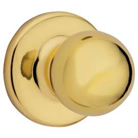 Weiser Yukon Series 9GAC1010-009 Passage Door Knob, 1-7/8 in Dia Knob, Brass