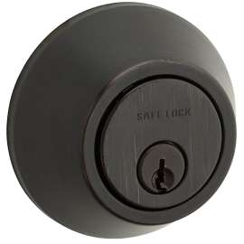 Weiser 9SD91000-015 Deadbolt, 3 Grade, Venetian Bronze, 2-3/8 to 2-3/4 in Backset, Pin, Tumbler Keyway