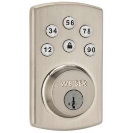 Weiser GED1460 X 15 Electronic Lock, 3 Grade, Satin Nickel