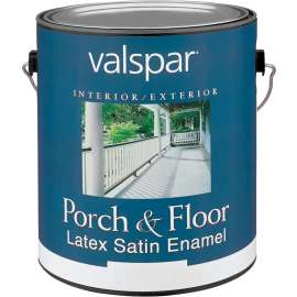 Valspar 027.0001505.007 Latex Porch and Floor Paint, Satin, Clear, 1 gal
