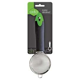 Cook's Kitchen 8205 Cooking Strainer, 3-1/2 in Dia, Rubber Handle