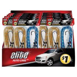 Elite Auto Care 9699 Bungee Cord, 36 in L, Hook End