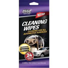 Elite Auto Care 8911 Automotive Wipes, 7 in L, 10 in W, 24-Wipes