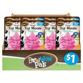 Bow Wow Pals PDQ 8888 Cat Toy with Bell, Plush, Assorted