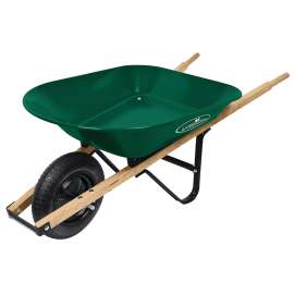 Landscapers Select 34563 Wheelbarrow, 4 cu-ft Volume, Steel, 1 -Wheel, 15 in Wheel