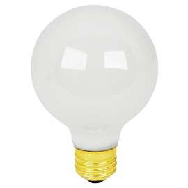 Feit Electric 40G25/W/15K Incandescent Bulb, 40 W, G25 Lamp, Medium E26 Lamp Base, 2700 K Color Temp