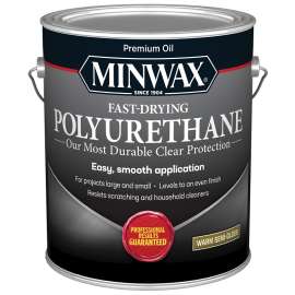 Minwax 71029000 Polyurethane, Semi-Gloss, Liquid, Clear, 1 gal, Can