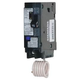 Siemens QA115AFC Arc-Fault, Combination Circuit Breaker, 120/240 V, Fixed Trip, Plug-In Mounting