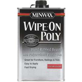 Minwax 60900000 Wipe-On Poly Paint, Gloss, Liquid, Clear, 1 qt, Can