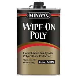 Minwax 60910000 Wipe-On Poly Paint, Liquid, Clear, 1 qt, Can