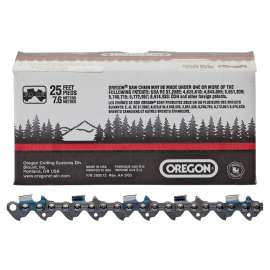 Oregon D025U Chainsaw Chain, 25 ft L Bar, 0.05 Gauge, 3/8 in TPI/Pitch