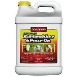 Gordon's 9391122 Backrubber and Pour-On Insecticide, Liquid, Light Yellow, Petrol, 2.5 gal