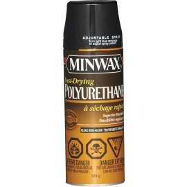 Minwax 33055 Polyurethane, Semi-Gloss, Liquid, Clear, 326 g, Aerosol Can