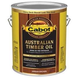 Cabot 3400 140.0003460.007 Australian Timber Oil, Jarrah Brown, Liquid, 1 gal, Can