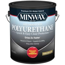 Minwax 710320000 Polyurethane, Semi-Gloss, Liquid, Clear, 1 gal, Can