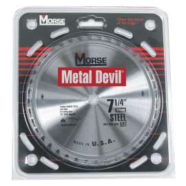 MORSE CSM72548NSC Circular Saw Blade, 7-1/4 in Dia, Carbide Cutting Edge, 5/8 in Arbor