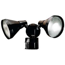 Heath Zenith HZ-5412-BZ Motion Activated Security Light, 120 V, 300 W, 2-Lamp, Halogen Lamp, Metal/Plastic Fixture