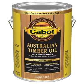 Cabot 140.0003457.007 Wood Stain, Flat, Amberwood, Liquid, 1 gal
