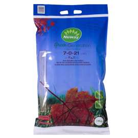 Nuway E00069 Fall Lawn Fertilizer, 9 kg, 7-0-21 N-P-K Ratio